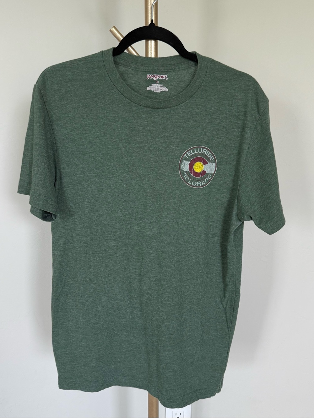 JanSport Telluride Colorado Heather Green Graphic T-Shirt